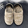 Тапочки чуні жіночі домашні Белста бежеві велюрові закриті із задником 2956, фото 7
