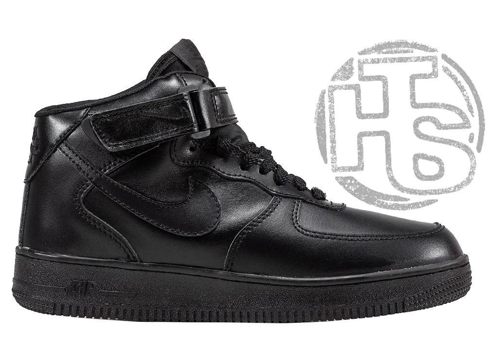 Жіночі кросівки Nike Air Force 1 Mid Black (с мехом) 315123-001