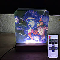 Светильник ночник с напечатанной картинкой Джотаро Куджо с пультом acr-uf000070
