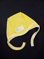 Чепчик для новорождённых из интерлока HappyTot 36 см жёлтый 9-024