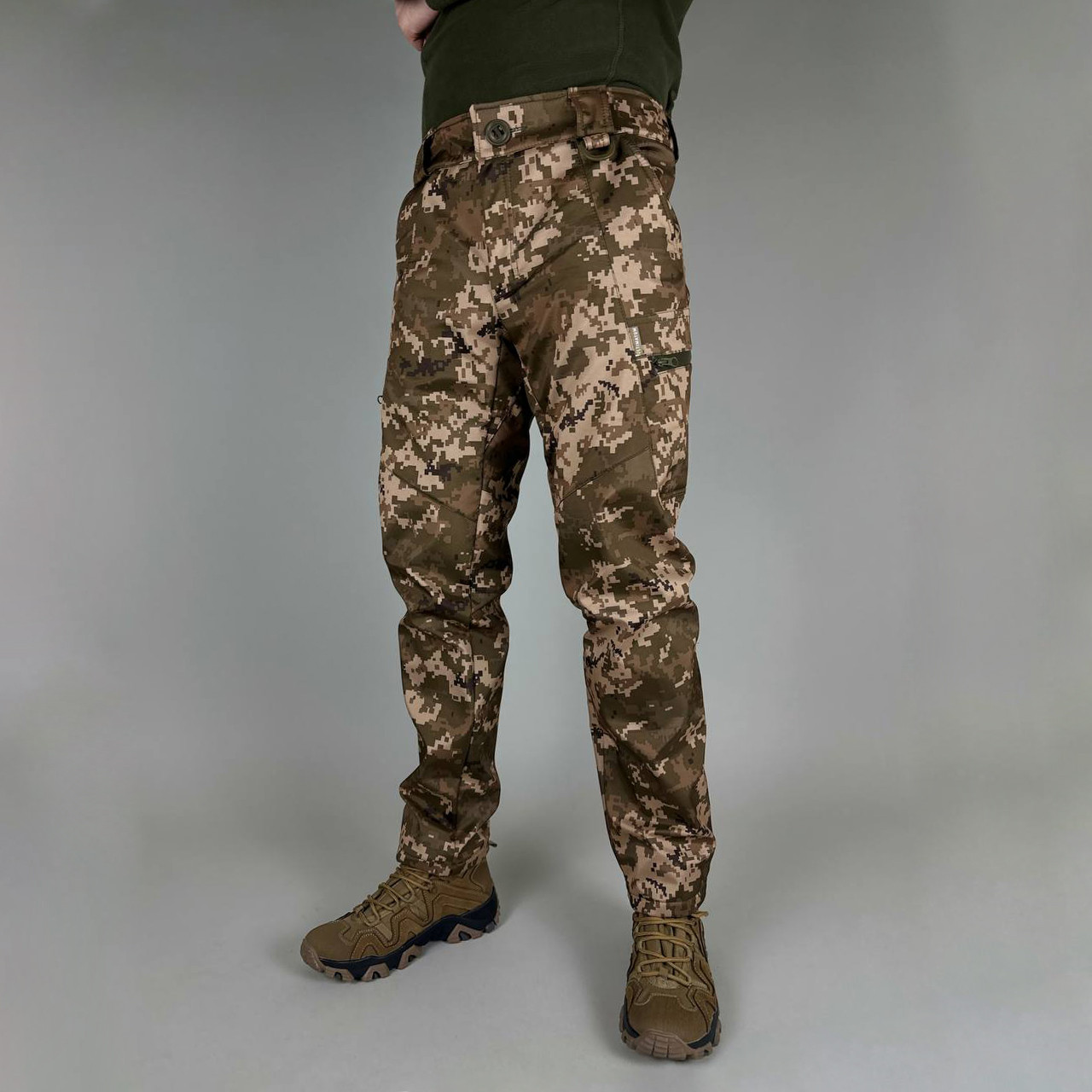 🔥 Штани утеплені "Ultimatum - SoftShell" (Піксель ММ-14) штани тактичні, карго, ВСУ, теплі, фото 1