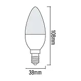 Лампочка світлодіодна E14 10W 4200К (білий нейтральний). Horoz Electric "ULTRA", фото 2