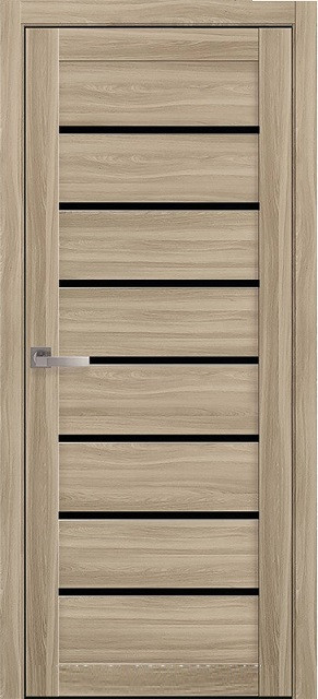 Двері міжкімнатні КФД/ KFD Lira Шимо міранті з черним склом, фото 1