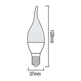 Лампочка світлодіодна E14 6W 4200К (білий нейтральний). Horoz Electric "CRAFT", фото 2