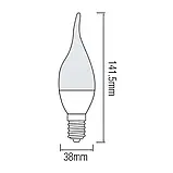 Лампочка світлодіодна E14 10W 4200К (білий нейтральний). Horoz Electric "CRAFT", фото 2