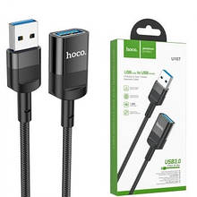 USB кабель Hoco U107 подовжувач USB 3.0 to USB (1200mm) чорний