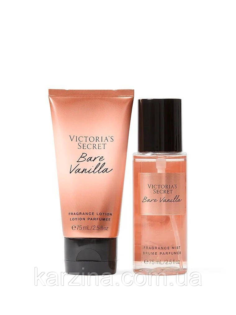 Парфюмированный мини-набор спрей и лосьон Victoria's Secret Bare Vanilla Mini Mist & Lotion Duo - фото 2 - id-p667606988