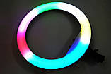 Кільцева LED-лампа RL-18RGB 45 см 220 V 3 кріп.тел. + пульт + чохол ORG, фото 9