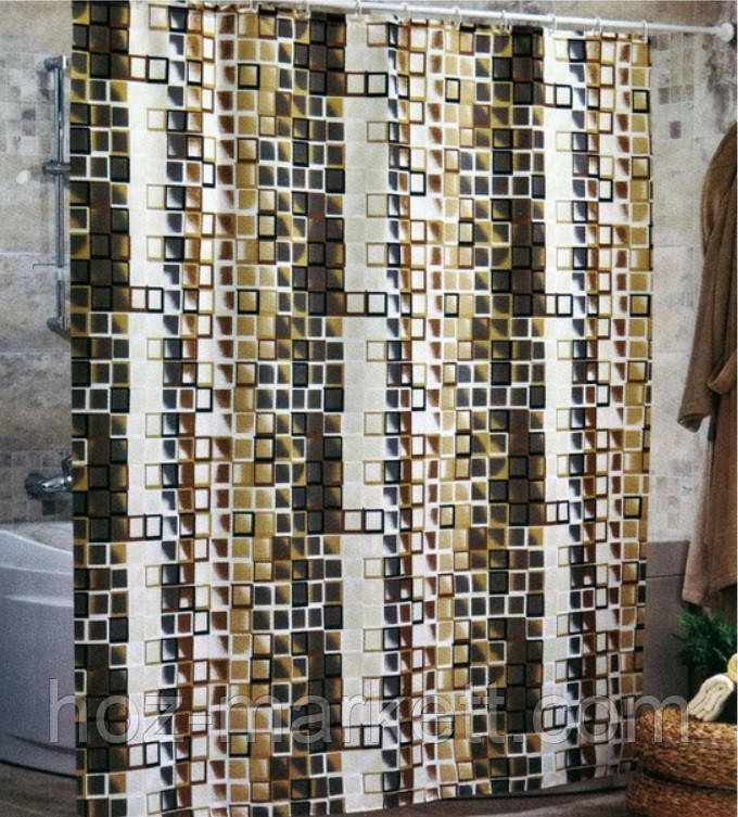 Штора у ванну тканинна Міранда Kare виробництво Туреччина, фото 1