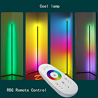 Угловая LED RGB Bluetooth лампа торшер с сенсорным пультом