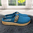 Тапочки домашні жіночі Inblu фетрові на поліуретановій підошві бірюзові 4287, фото 4
