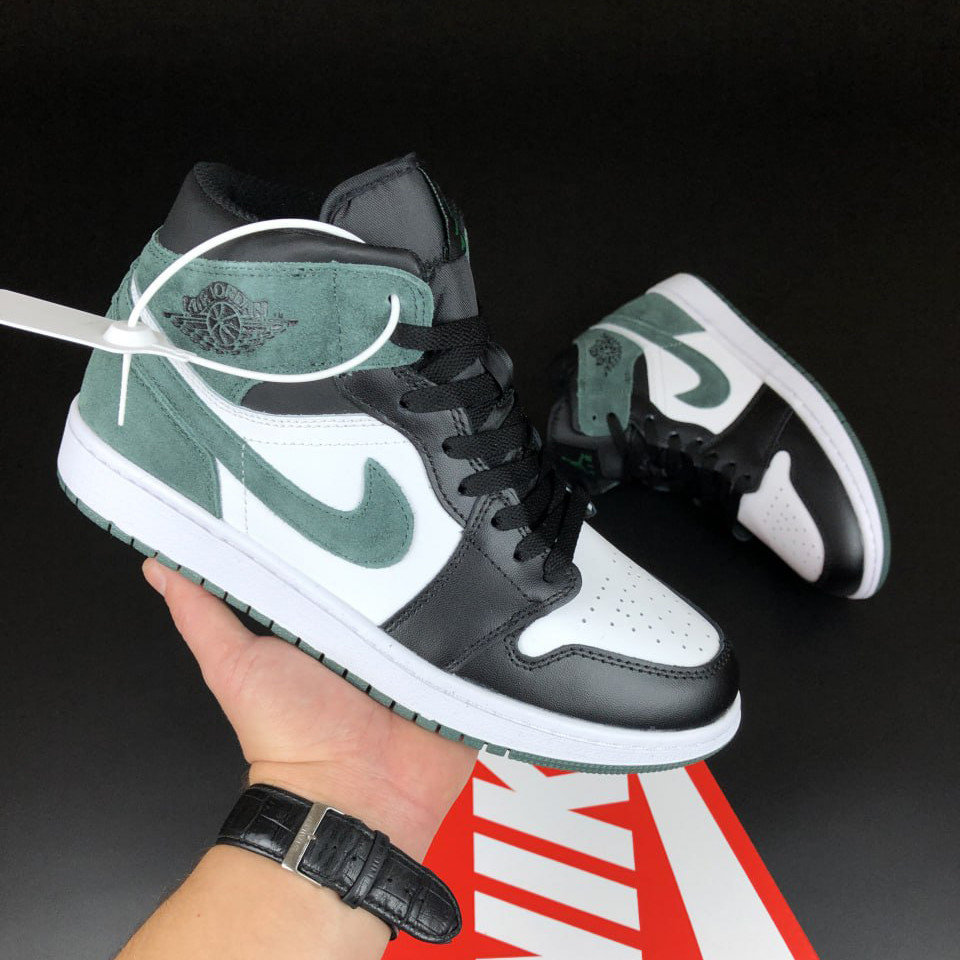 Чоловічі зимові кросівки Nike Air Jordan шкіряні молодіжні повсякденні чорні