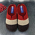 Капці жіночі кімнатні фетрові для ламінату Inblu червоні з коричневим 4276, фото 3