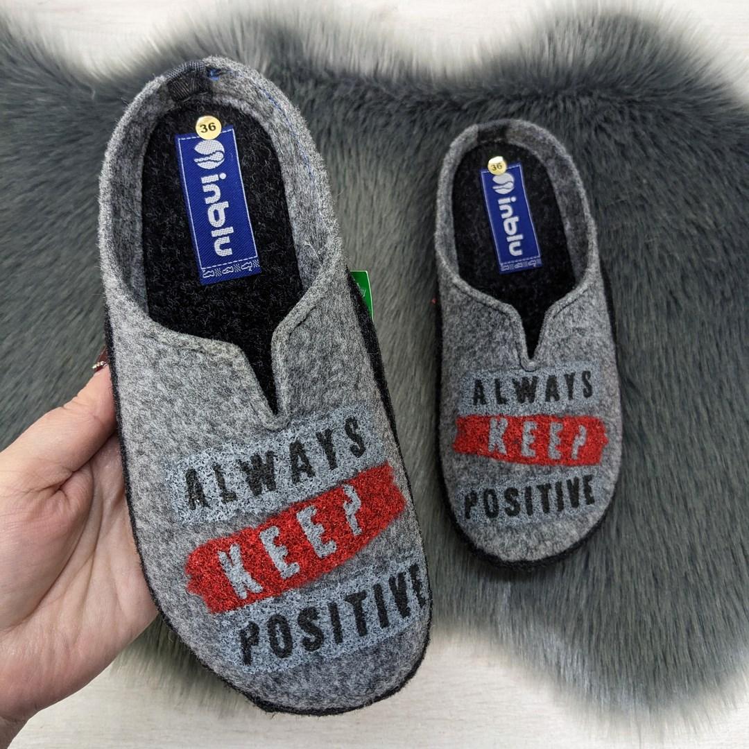 Капці жіночі кімнатні фетрові для ламінату Inblu сірі 4280, фото 1