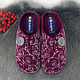 Капці жіночі кімнатні фетрові для ламінату Inblu сливові 4279, фото 5