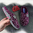 Капці жіночі кімнатні фетрові для ламінату Inblu сливові 4279, фото 6