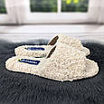 Тапочки жіночі кімнатні Inblu бежеві хутряні на фетрової підошві 4303, фото 4
