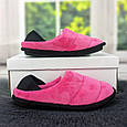 Тапочки чуні жіночі домашні Белста малинові велюрові закриті із задником 2956, фото 2