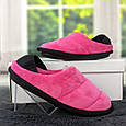 Тапочки чуні жіночі домашні Белста малинові велюрові закриті із задником 2956, фото 3