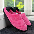 Тапочки чуні жіночі домашні Белста малинові велюрові закриті із задником 2956, фото 5