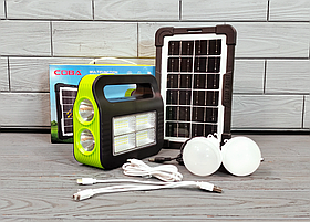 Сонячна станція/ліхтар-світильник акумуляторний з PowerBank + 2 лампочки COBA CB-999B