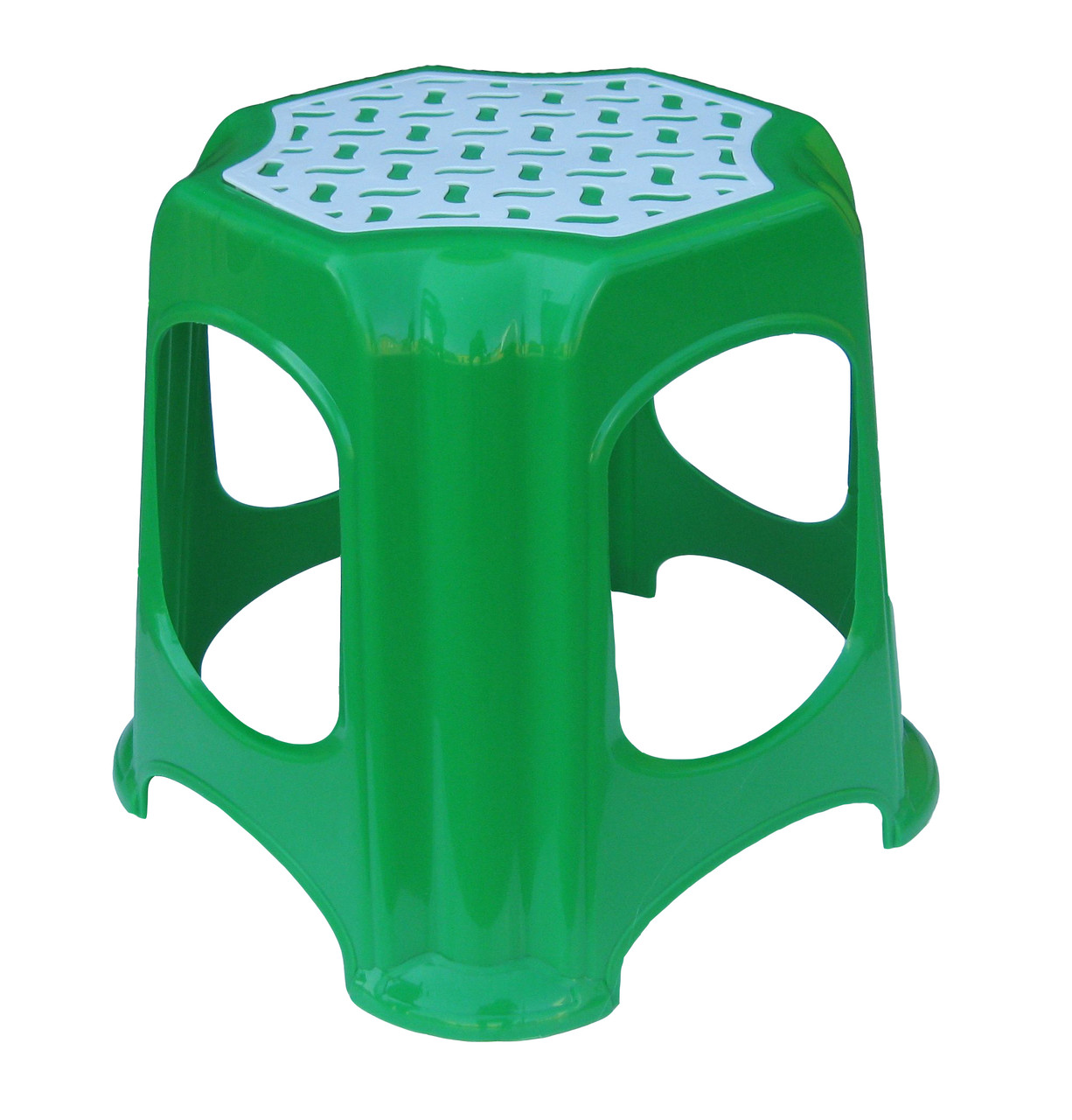 Табурет пластиковий малий зелений, висота 32 см (Горизонт), фото 1
