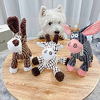 Жувальна м'яка іграшка для собак PLUSH DONKEY DOG TOY - віслюк, фото 8