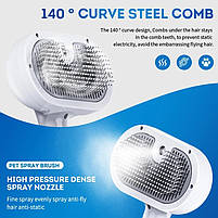 Парова щітка для вичісування собак і кішок з паровим розпилювачем Gentle Paw USB Pet Spray Comb SPA, фото 5
