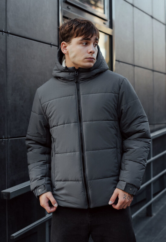 Зимова куртка сірого кольору Staff no gray