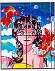 Набір для вишивання за нанесеною на канву схемою  "Girl in midsummer time". AIDA 14CT printed 40*47 см, фото 4