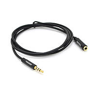 Подовжувач VEGGIEG AFB-2 Audio DC3.5 тато-мама 2.0м, GOLD Stereo Jack, (круглий) Black cable, Пакет Q500