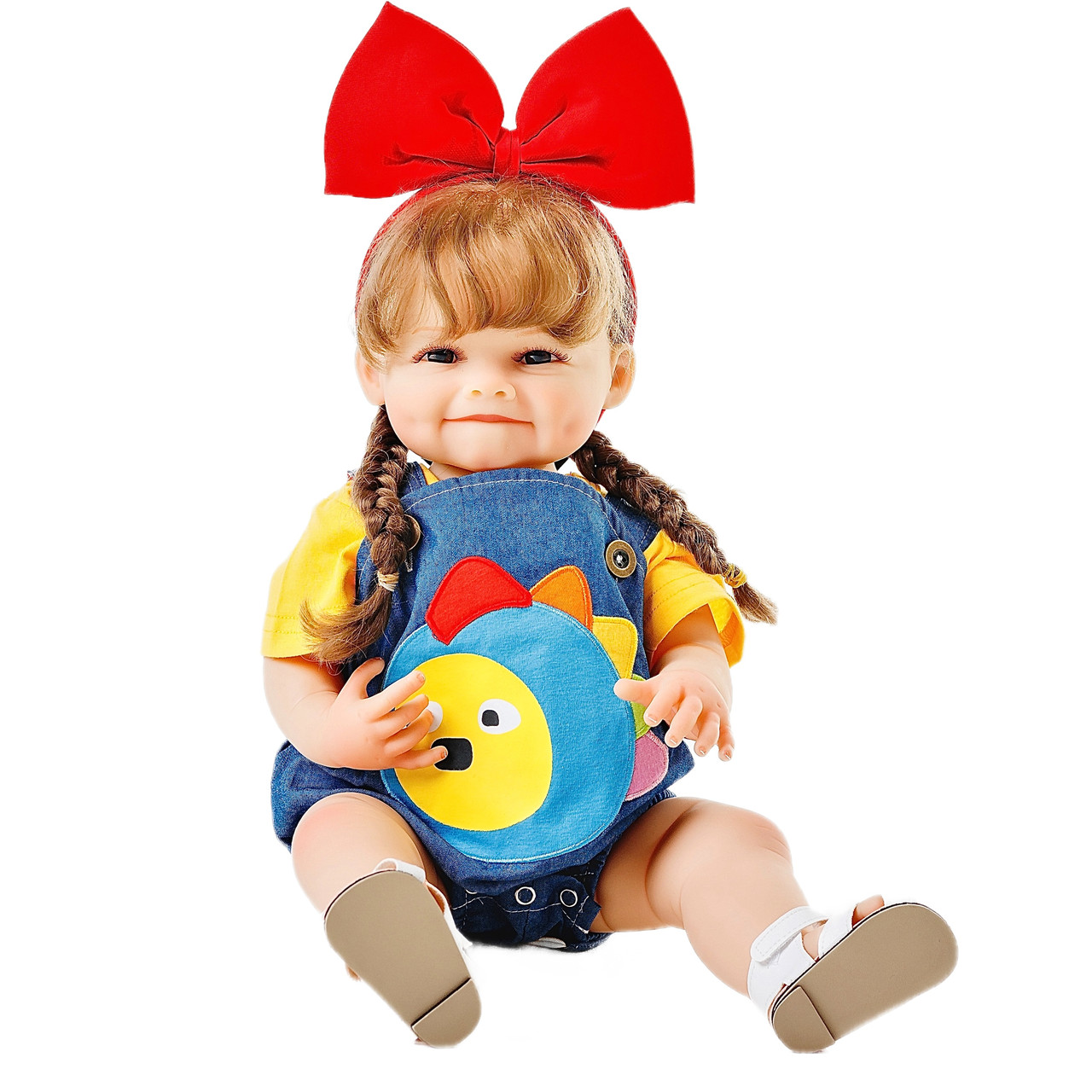 Силіконова Колекційна Лялька Реборн Reborn Дівчинка Юлічка Повністю Анатомічна ( Вінілова Лялька ) Висота 55 см, фото 1