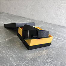 Шкіряний ремінь чорна пряжка автомат, напис MAX С02-ШК-00117 пояс Чорний