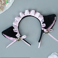 Ободок с ушками Лолита, черный с розовым, косплей, аниме, манги, монокума / FS-2191