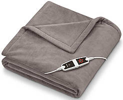 Електроковдра Beurer, від мережі, 200х150см, 150Вт, 6 режимів, фліс, сірий Baumar - Порадуй Себе