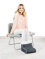 Електрогрілка Beurer для ніг, від мережі, 32х26х26см, 100Вт, 3 режими, авт. вимкн. через 90хв, фліс, плюш, біло-сірий Baumar -