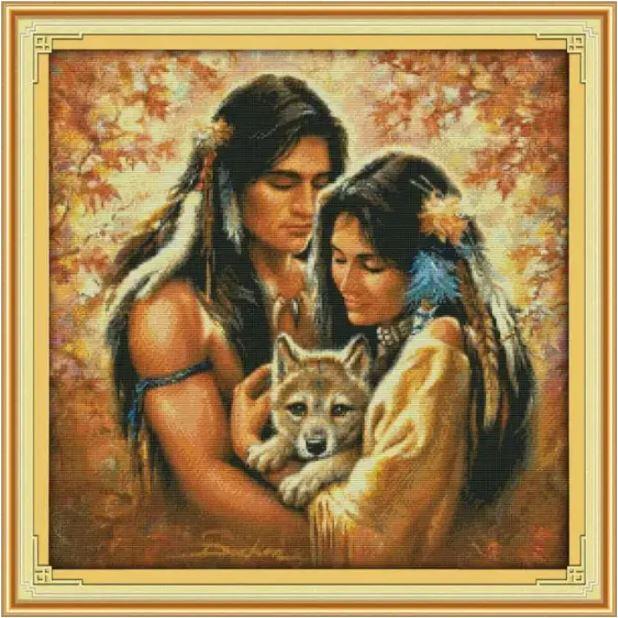 Набір для вишивання за нанесеною на канву схемою "Tender and soft as water". AIDA 14CT printed 55*55 см