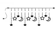 Гірлянда від мережі новорічна Moon and star 2 13742 3 м мультиколор, фото 2