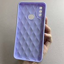 Чохол для Samsung Galaxy A10s глянсовий рельєфний з ромбами чохол на телефон самсунг а10с бузковий f0k, фото 3