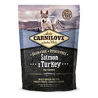 Сухой корм для щенков всех пород Carnilove Salmon & Turkey Puppy 1,5 кг (лосось и индейка) l
