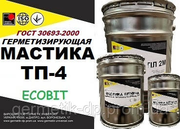 Мастика ТП-4 Ecobit відро 50,0 кг масло-бензостійкий герметик поліефірний ГОСТ 30693-2000