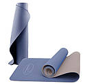 Килимок для йоги та фітнесу PowerPlay 4150 TPE Premium Performance Mat Синій (183x61x0.6), фото 10