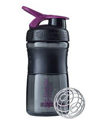 Шейкер спортивний (пляшка) BlenderBottle SportMixer Flip 20oz/590ml Black/Plum
