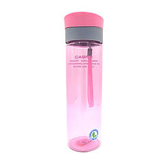Пляшка для води CASNO 600 мл KXN-1145 Рожева + пластиковий віночок