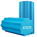 Масажний ролик EDGE профільований YOGA Roller EVA RO3-45 синій (45*15 см.), фото 2