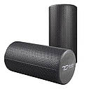 Масажний ролик (валик) 7SPORTS гладкий Foam Roller EVA чорний (30*15см.), фото 2