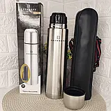 Термос із чохлом Edenberg -3504 1000 мл Нержавіюча сталь Сталевий, фото 3