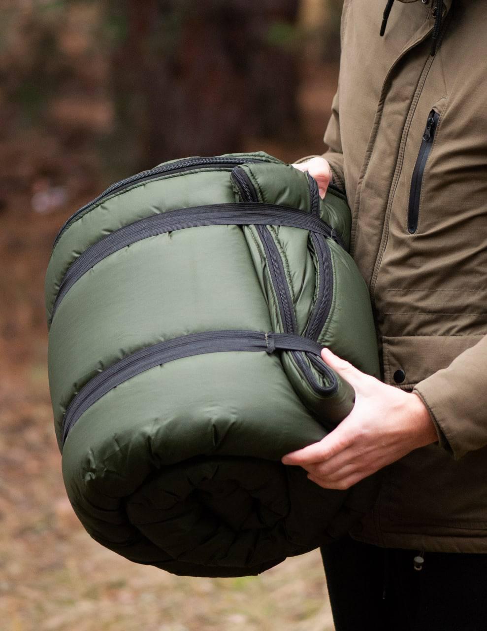 Теплий тактичний спальний мішок, фото 1