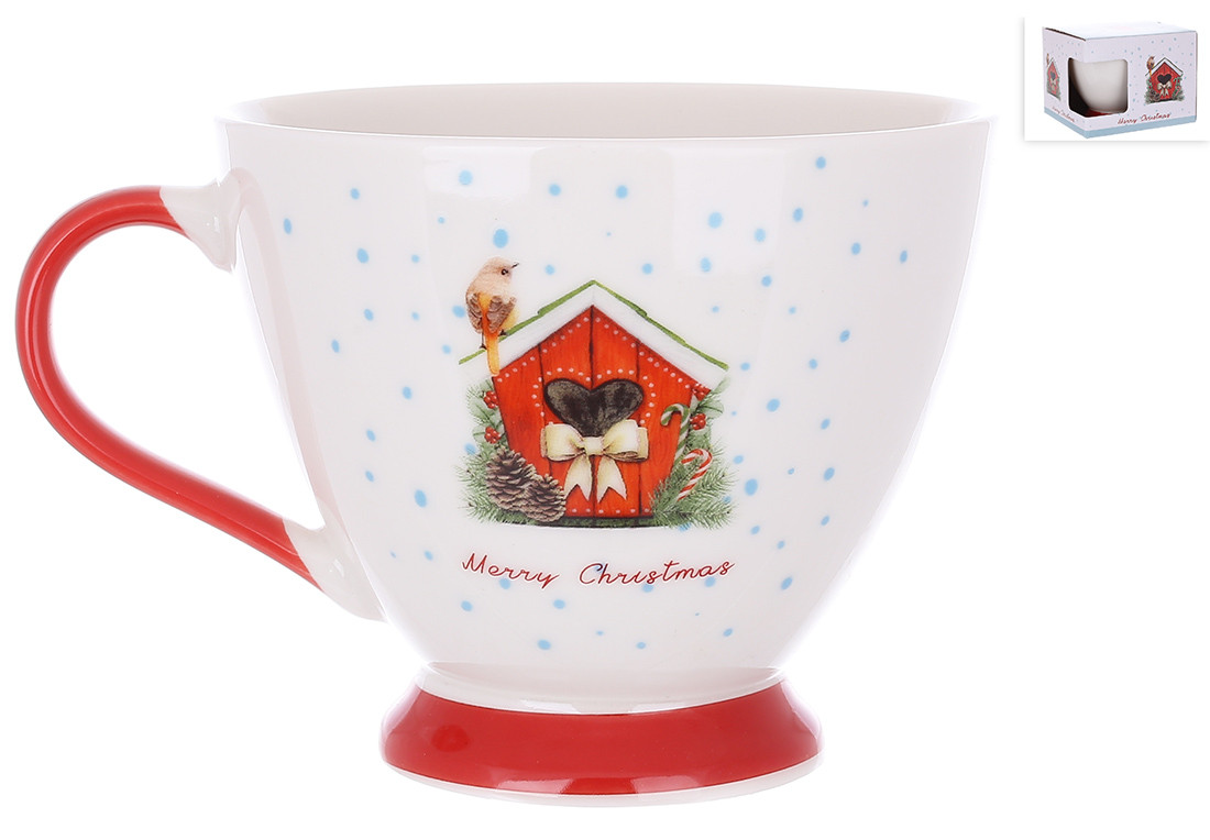 Кухоль порцеляновий 390мл "Happy Holidays", колір - білий