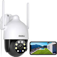 Уличная камера видеонаблюдения AOSU 2K с предустановленными сценами с поворотом на 360°